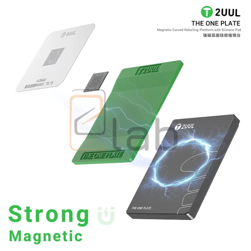 THE ONE PLATE - MINI SUPPORTO MAGNETICO PER STENCIL PER REBALLING + MINI PAD IN SILICONE BH12 2UUL