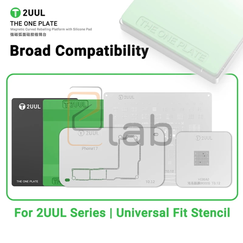 THE ONE PLATE - MINI SUPPORTO MAGNETICO PER STENCIL PER REBALLING + MINI PAD IN SILICONE BH12 2UUL