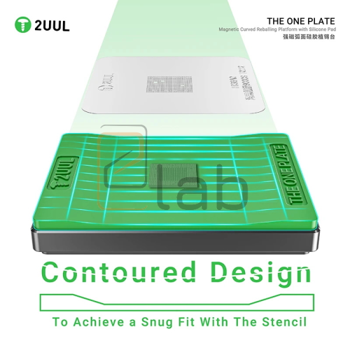 THE ONE PLATE - MINI SUPPORTO MAGNETICO PER STENCIL PER REBALLING + MINI PAD IN SILICONE BH12 2UUL