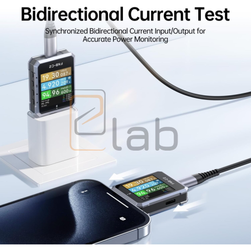 TESTER - RILEVATORE DI CORRENTE E TENSIONE DIGITALE MULTIFUNZIONE TYPE-C FNB-C2 FNIRSI