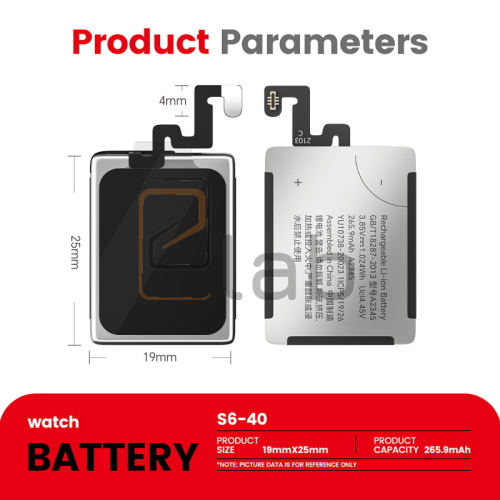 BATTERIA COMPATIBILE APPLE WATCH SERIE 6 40MM G+OCA PRO