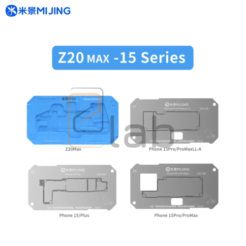 STENCIL PER REBALLING LAYER SCHEDA MADRE IPHONE SERIE 15 Z20 MAX MIJING