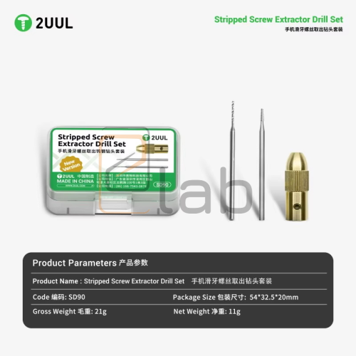 2UUL SD90 SET PUNTE PER ESTRAZIONE VITI DANNEGGIATE 