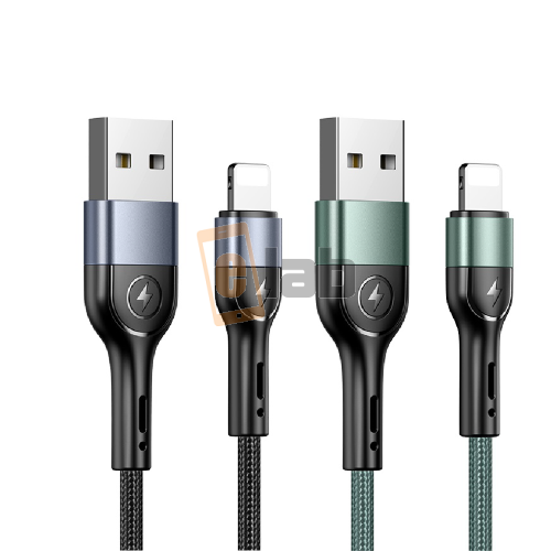 SET CAVI DI RICARICA LIGHTNING IN ALLUMINIO 1M + ESPOSITORE US-SJ448 U55 USAMS - 30 PEZZI