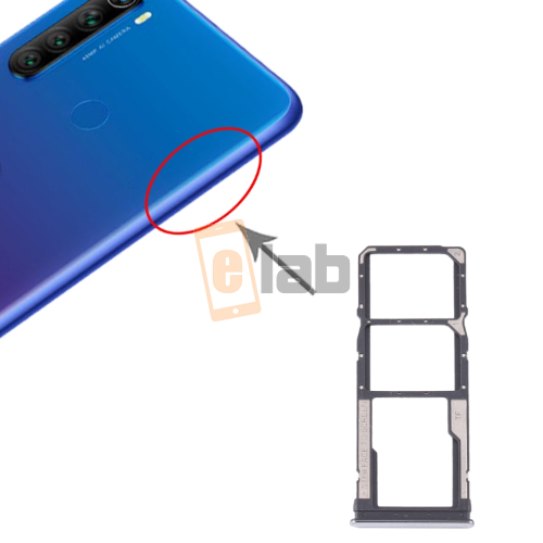 CARRELLO SIM CARD XIAOMI REDMI NOTE 8 / REDMI NOTE 8T SILVER 