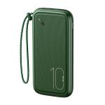 POWER BANK DOPPIA USB DISPLAY DIGITALE CON CORDONCINO 10000mAh US-CD150 PB56 VERDE SCURO USAMS