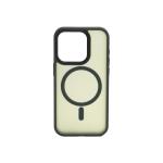 COVER IN POLICARBONATO SATINATO E TPU PER IPHONE 15 VERDE MILITARE