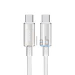 CAVO DI RICARICA TYPE-C / TYPE-C TRASPARENTE 1.2M 100W BIANCO US-SJ660 USAMS