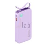 POWER BANK CON CAVO RETRATTILE LIGHTNING E DISPLAY DIGITALE 10000mAh VIOLA US-CD225 USAMS