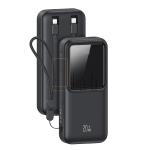 POWER BANK DOPPIA USB CON CAVI E DISPLAY DIGITALE 20000mAh PD 20W + QC 3.0 NERO US-CD212 USAMS