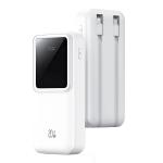 POWER BANK DOPPIA USB CON CAVI E DISPLAY DIGITALE 20000mAh PD 20W + QC 3.0 BIANCO US-CD212 USAMS