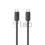 CAVO DI RICARICA TYPE-C / TYPE-C A RIGHE NERO 1M 60W US-SJ691 USAMS