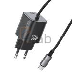 CARICABATTERIE COMPLETO TYPE-C A CARICA VELOCE 30W NERO US-CC264 USAMS