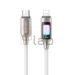 CAVO DI RICARICA TYPE-C / LIGHTNING IN LEGA DI ZINCO CON LUCE COLORATA 30W 1.2M TITANIUM US-SJ749 USAMS