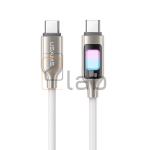 CAVO DI RICARICA TYPE-C / TYPE-C IN LEGA DI ZINCO CON LUCE COLORATA 100W 1.2M TITANIUM US-SJ750 USAMS