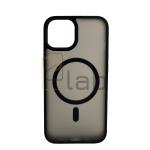 COVER IN POLICARBONATO SATINATO E TPU PER IPHONE 15 NERO